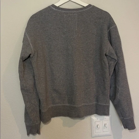 Life is Good Vintage Wordmark Stacked Fleece Crew Sweatshirt Embroidered medium - Picture 5 of 5